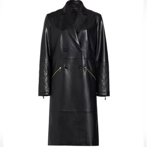 NWT ELIE TAHARI | $495 Vegan Leather Trench Coat